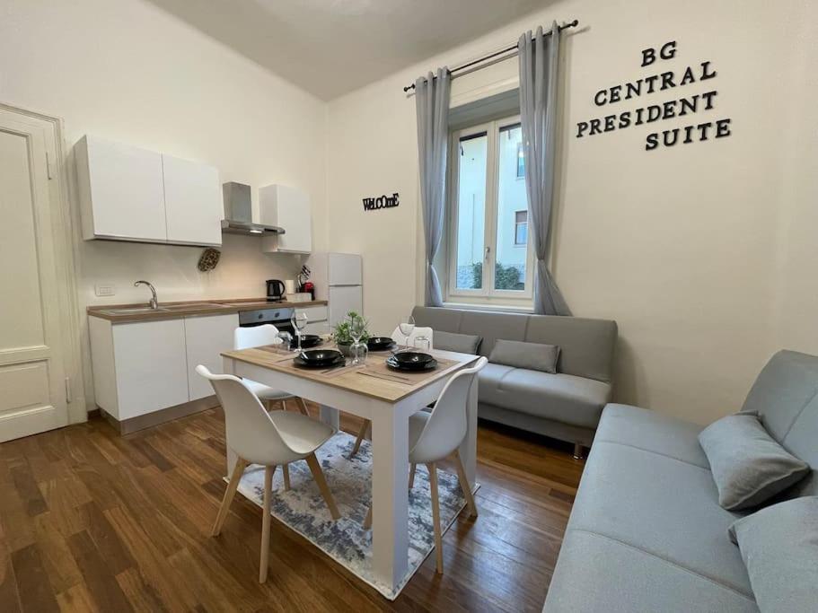 Bg Central President Suite Con Parcheggio - Vista Citta Alta Bérgamo Exterior foto